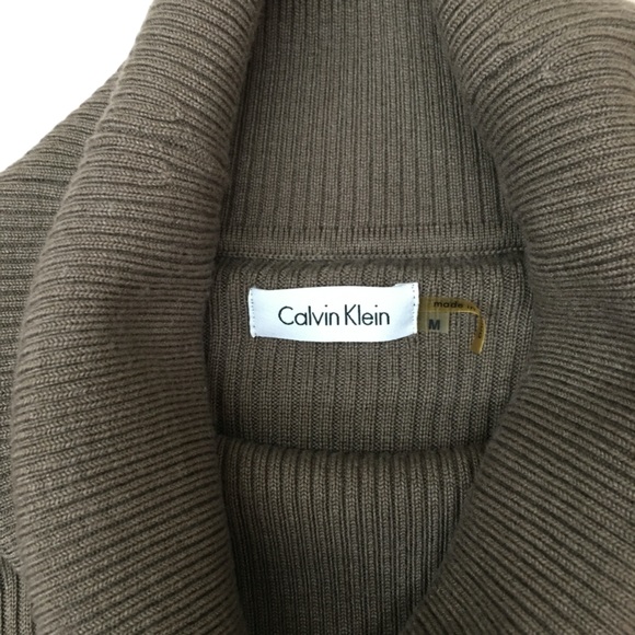 Calvin Klein Brown Cowl Neck Sweater Dress - Women’s Medium - Picture 11 of 15